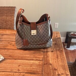 Tan & Brown Shoulder Bag